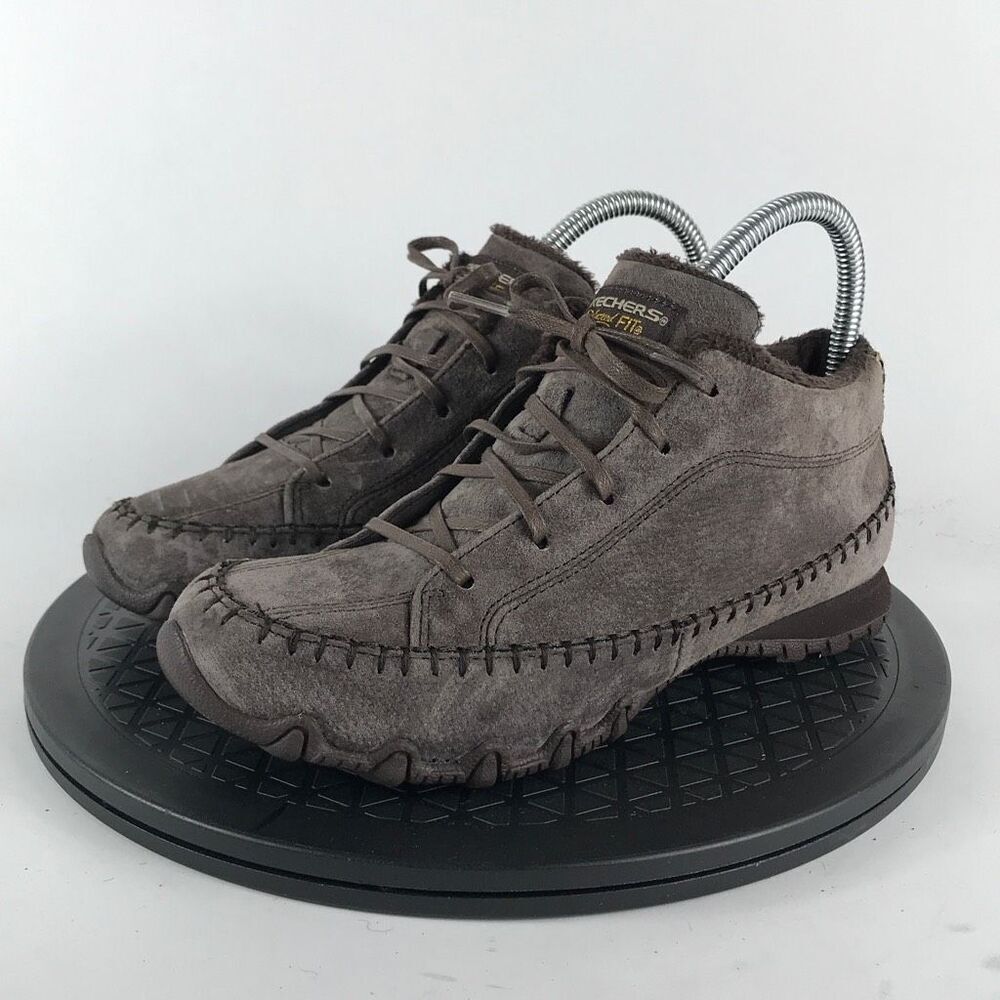 Skechers Relaxed Fit Biker Suede Comfort Boots Brown 49013 Women’s Size 7